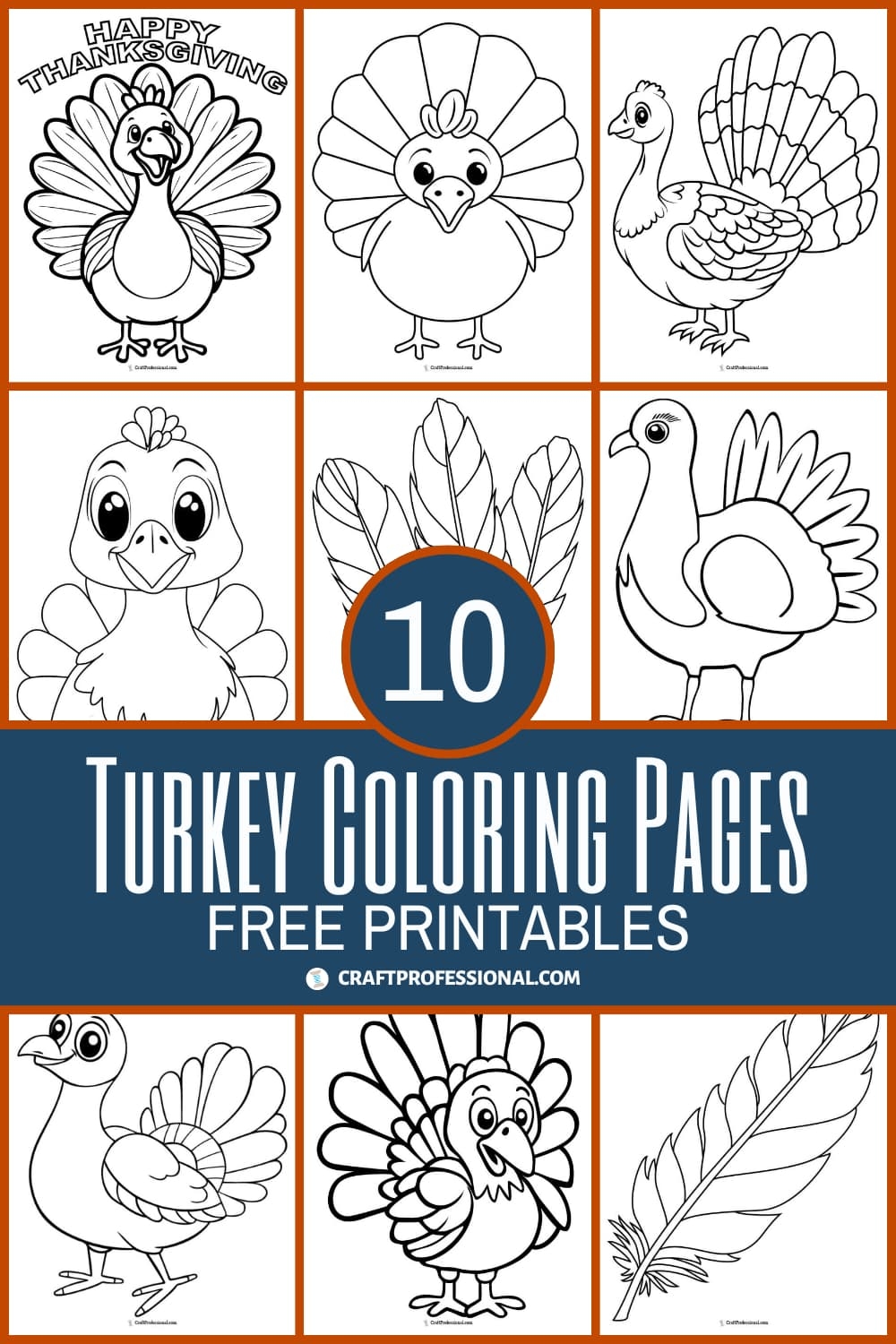Free Printable Turkey Coloring Pages