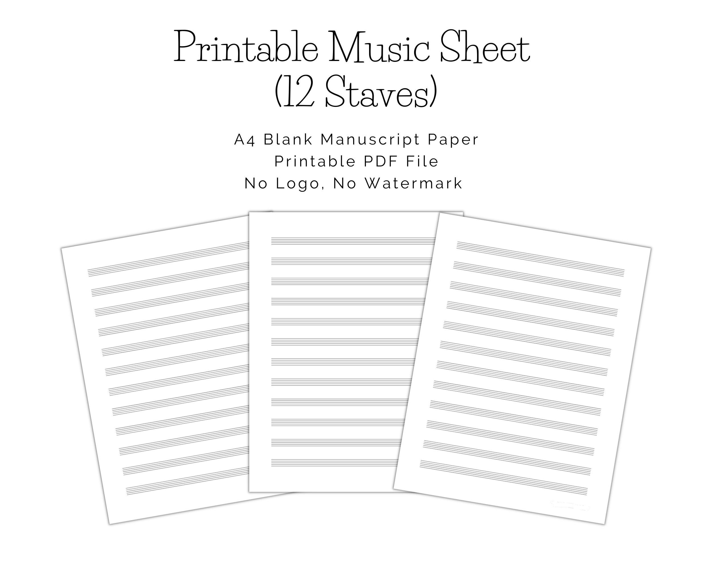 Free Printable Staff Paper