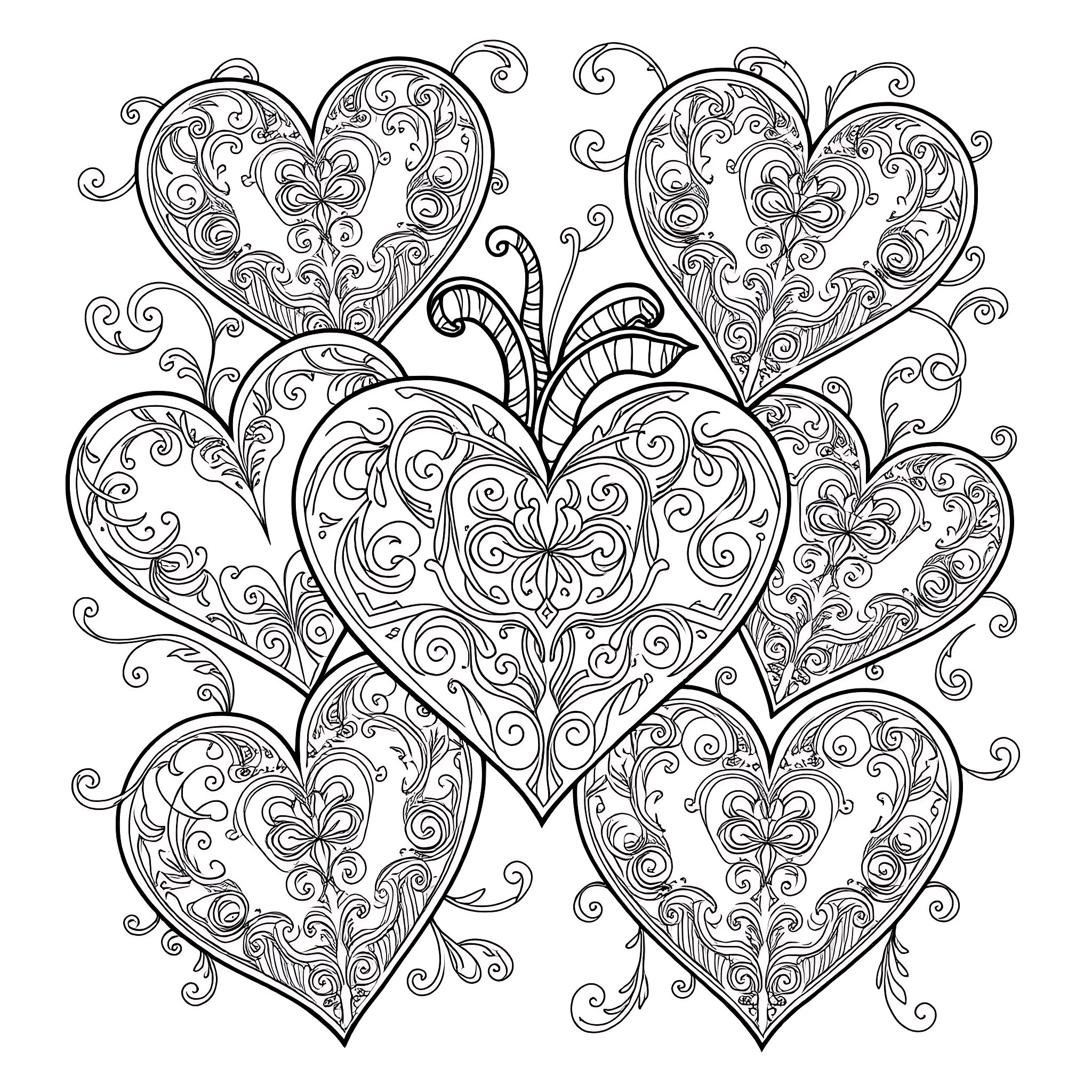 Free Printable Heart Coloring Pages
