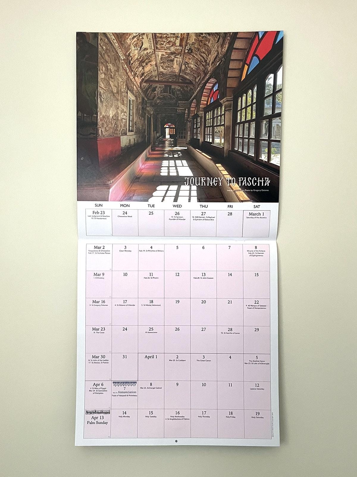 2025 Old julian Calendar Of Liturgical Seasons Etsy