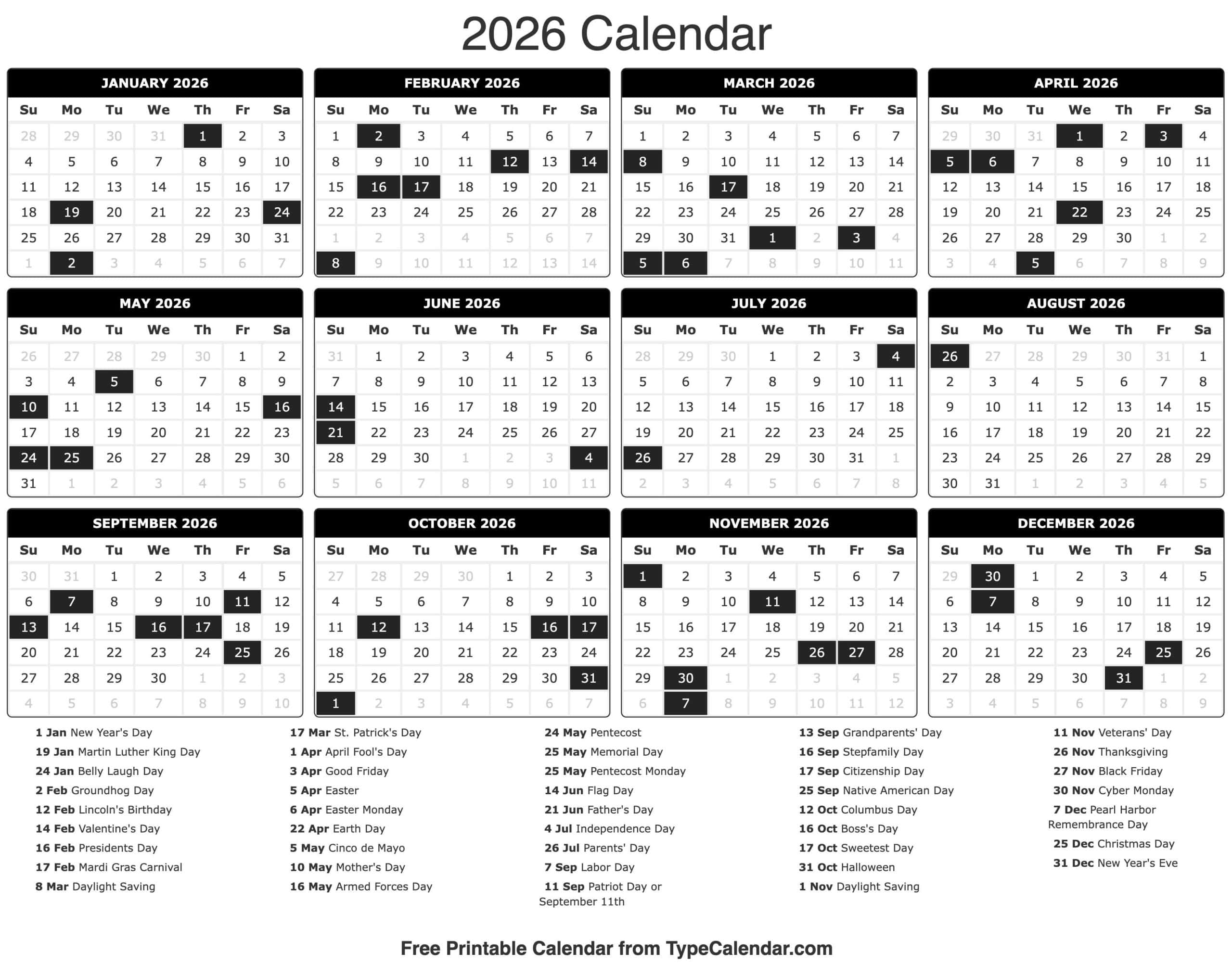 National Day Calendar May 23 2026