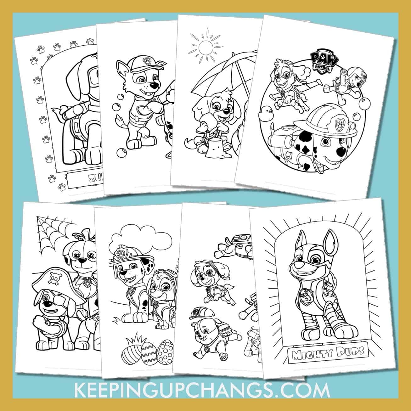 Paw Patrol Free Coloring Pages Printable