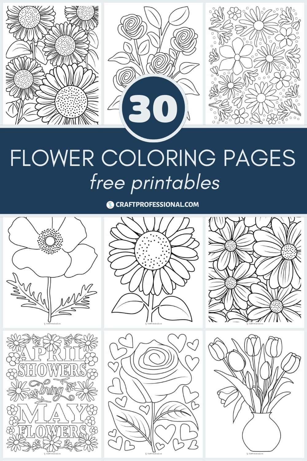 Free Printable Colouring Pages Of Flowers