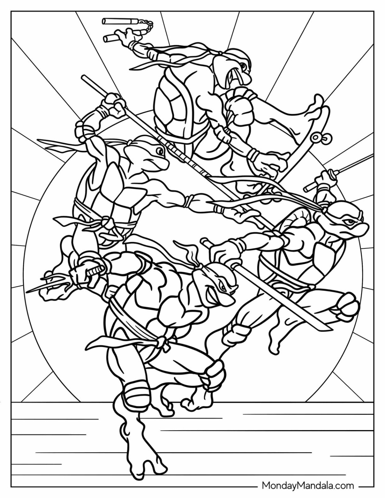 Free Printable Coloring Pages Ninja Turtles