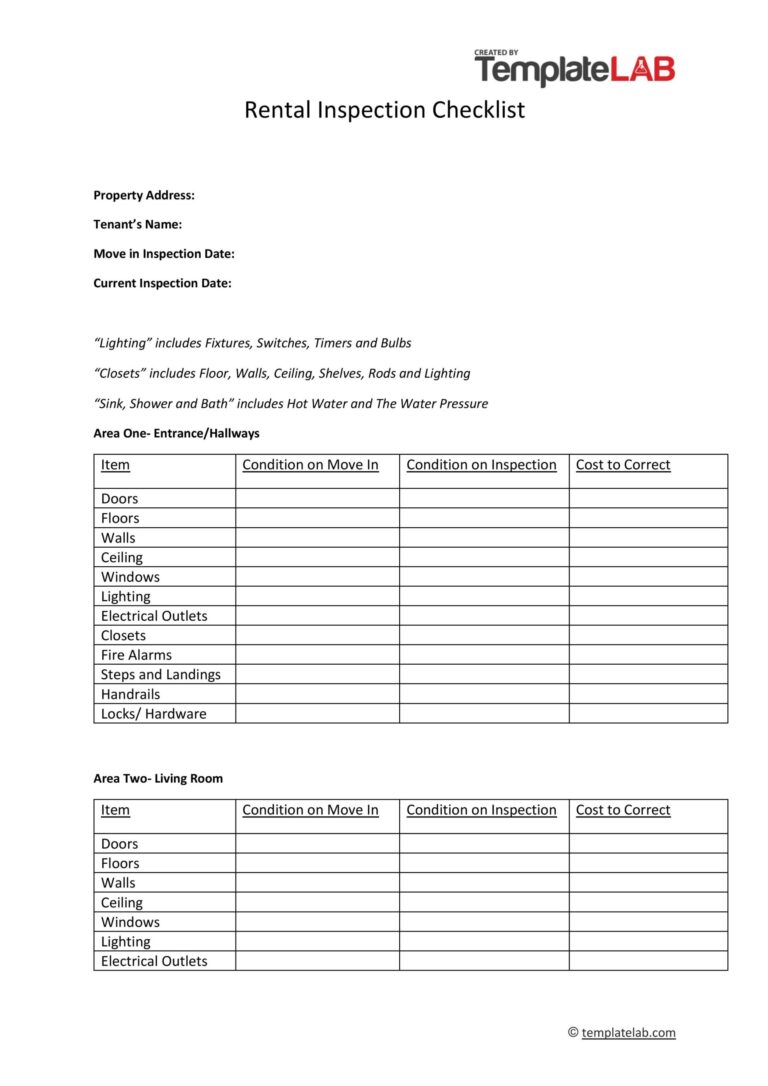 41 Perfect Move In Out Checklists for Any Rental Inspection 