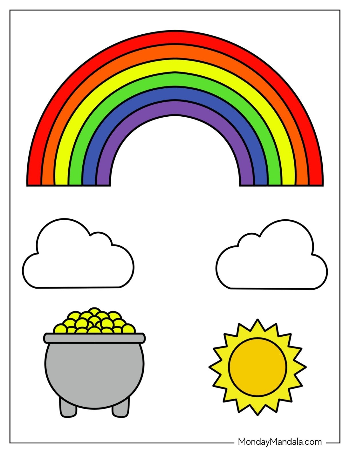 Rainbow Template Free Printable