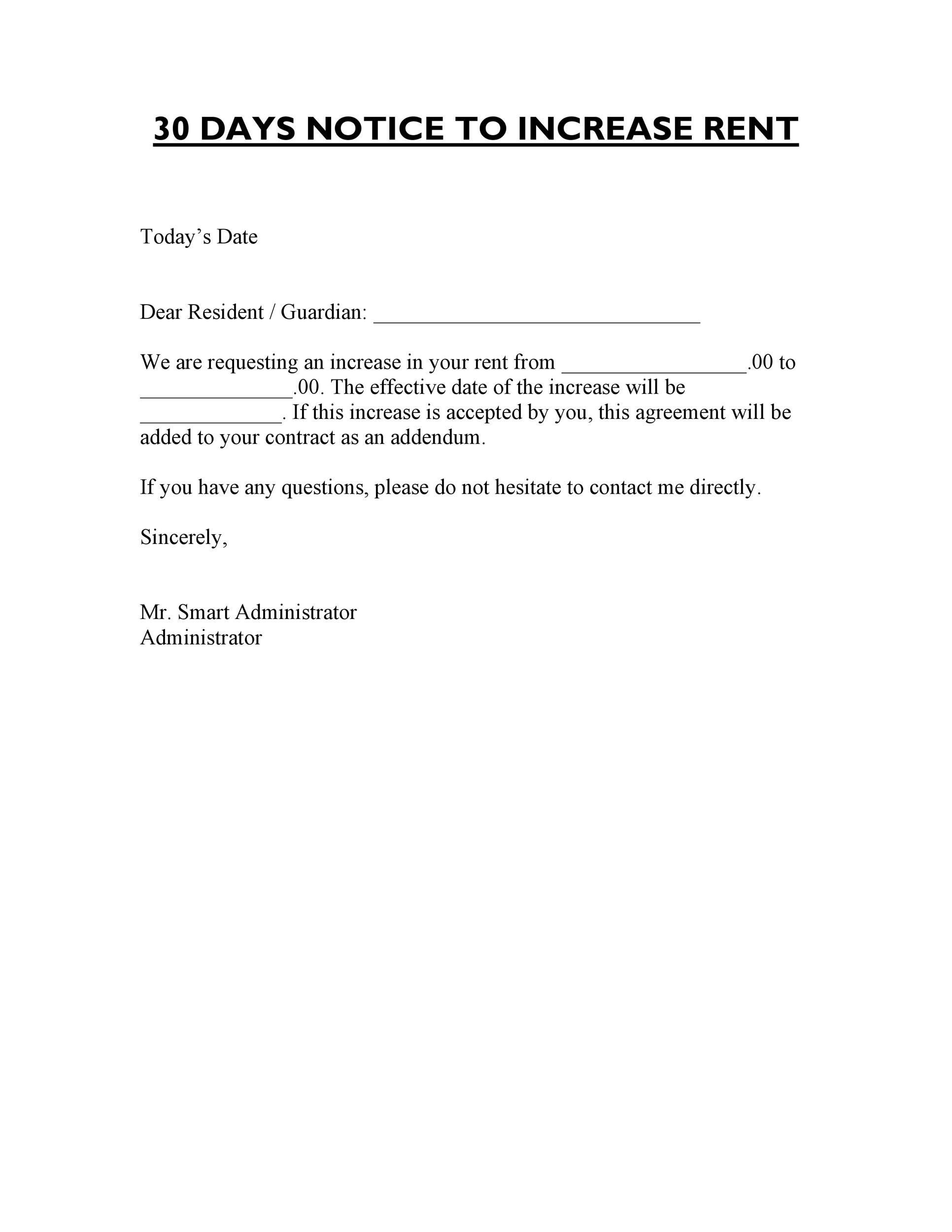 46 Friendly Rent Increase Letters U0026 Notices DOC PDF 