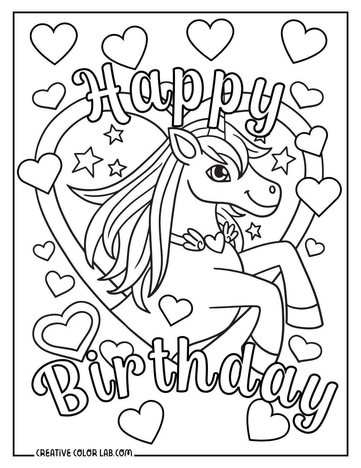 Happy Birthday Coloring Sheets Free Printable