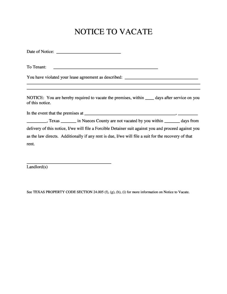 50 Free Notice To Vacate Templates 30 60 Days TemplateLab