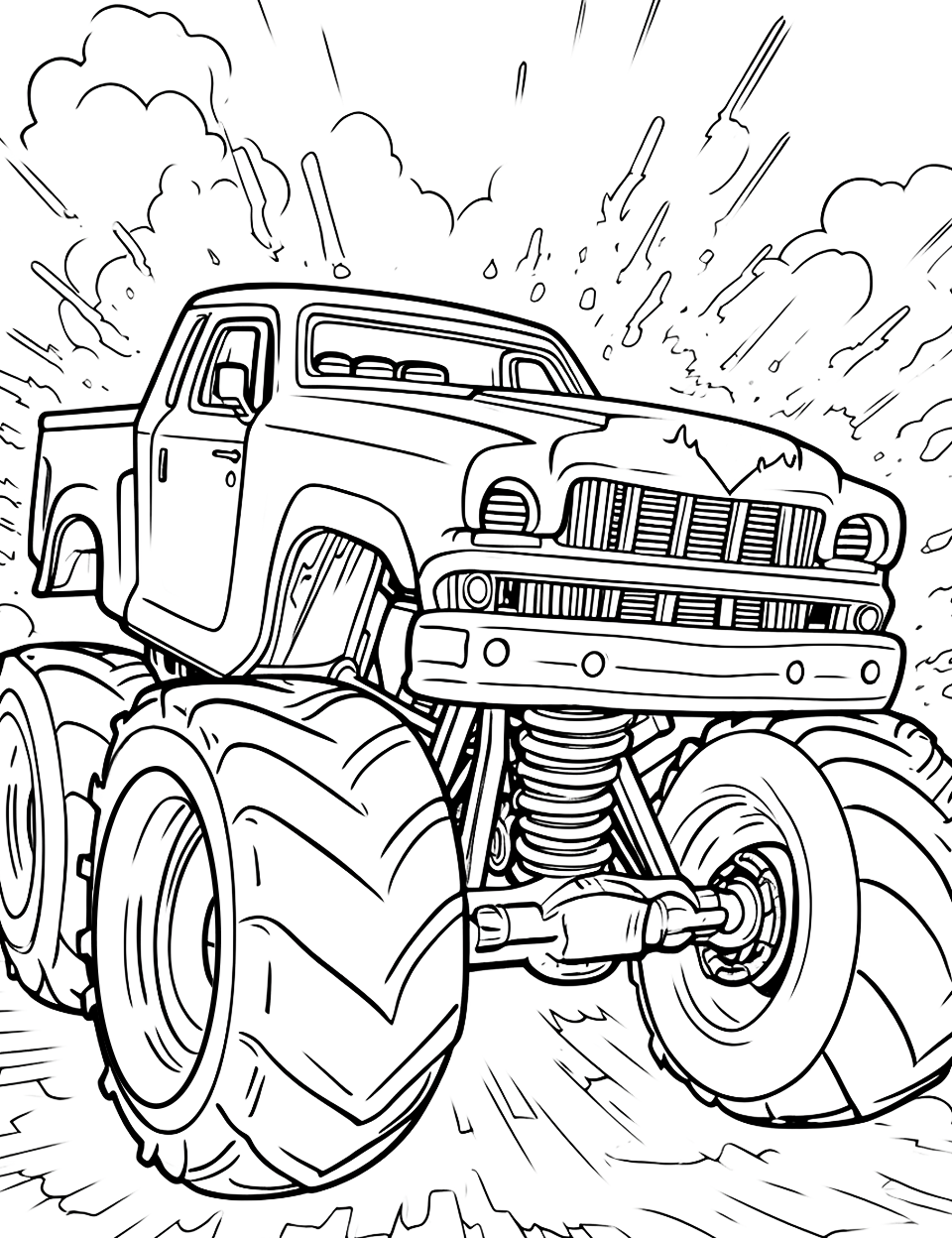 Free Printable Monster Truck Coloring Pages