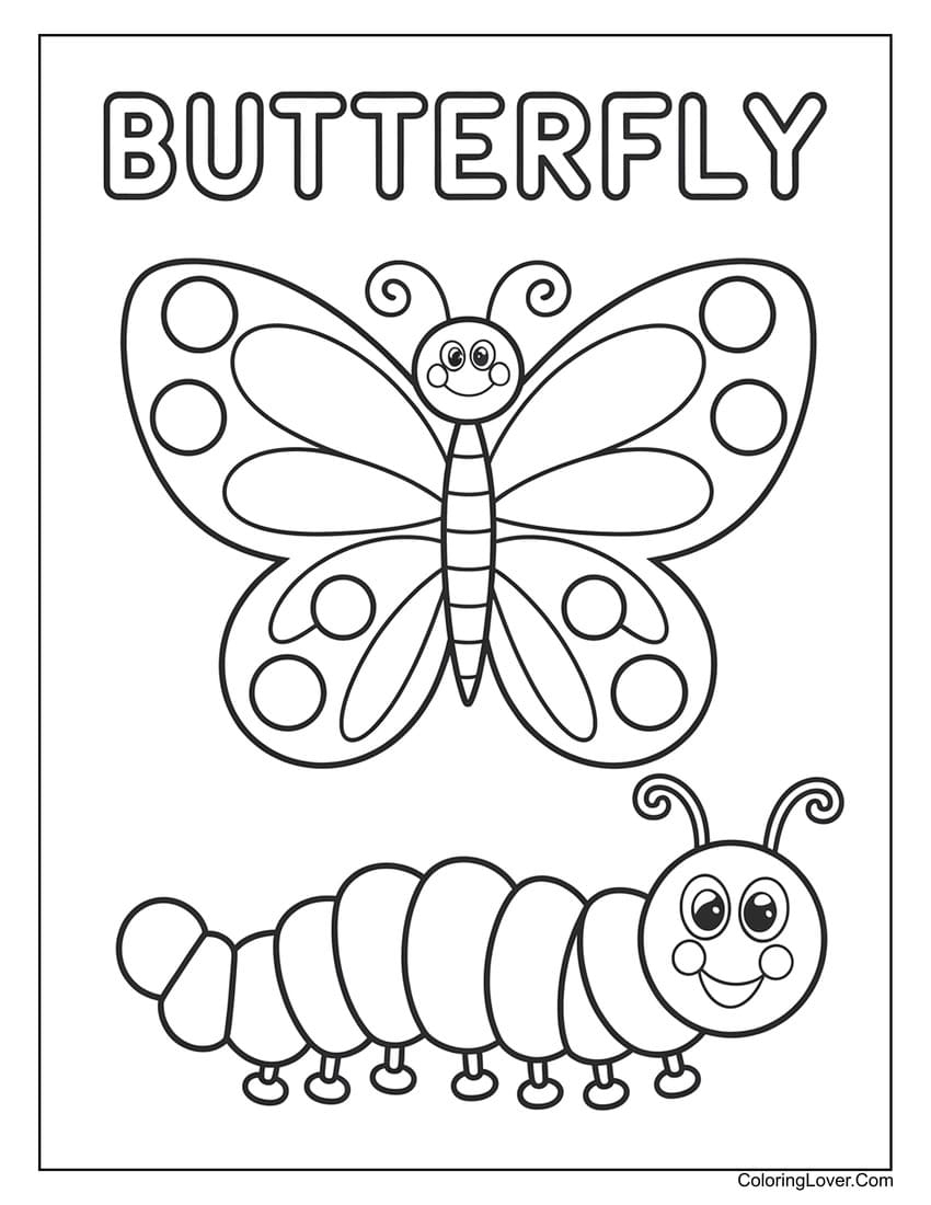 Free Butterfly Coloring Pages Printable