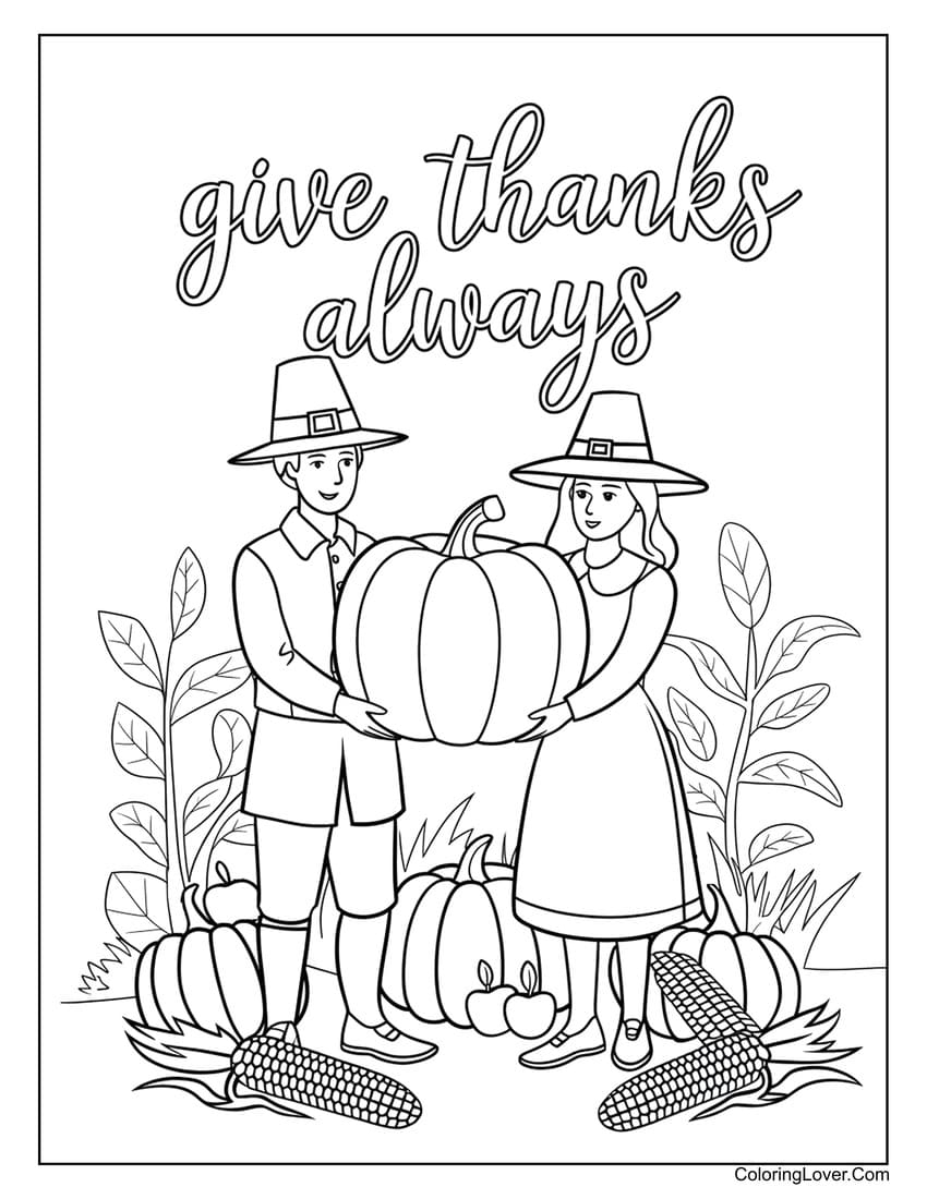 Free Coloring Pages For Thanksgiving Printables