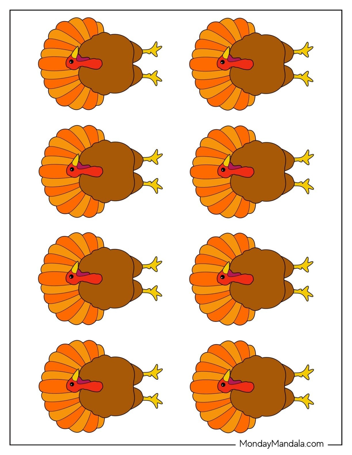 Turkey Template Printable Free