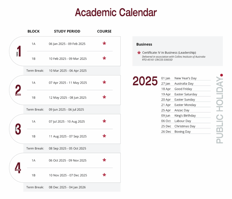 Academic Calendar Victory Institute