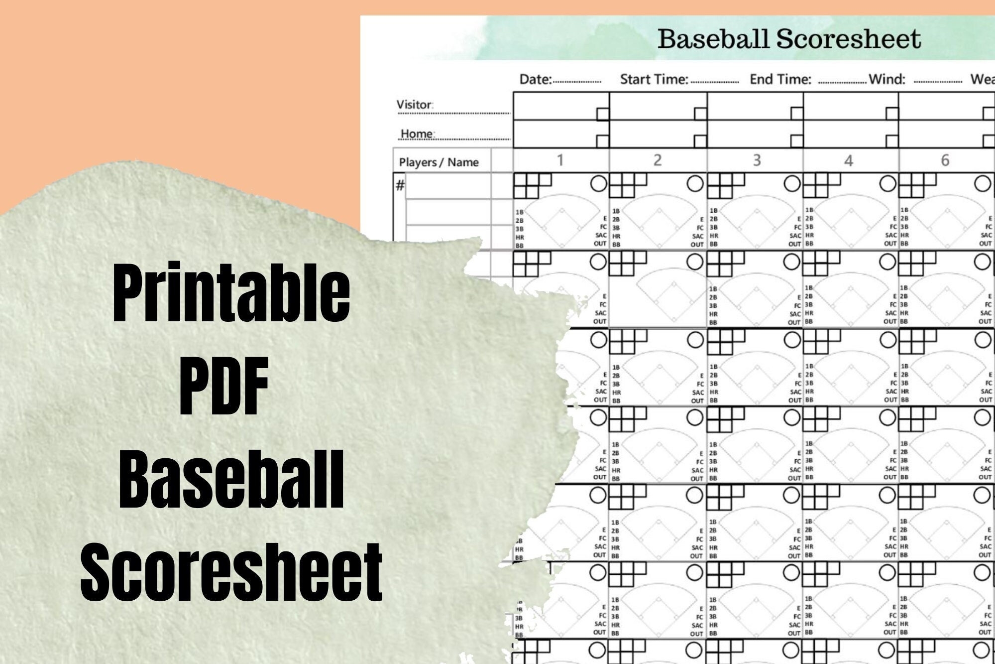 Free Printable Baseball Scorecard