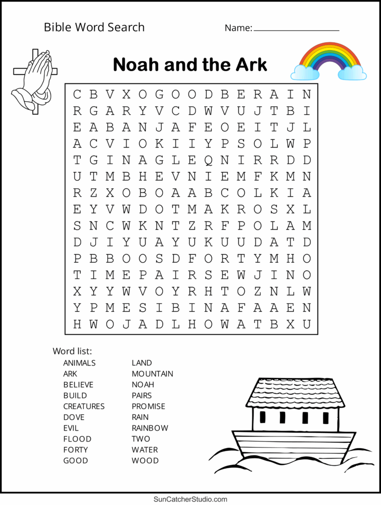 Bible Word Search Free Printable Christian Puzzles Free 