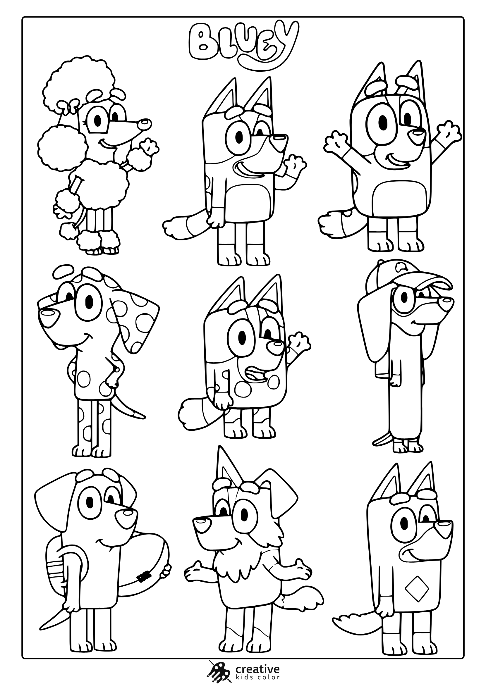 Bluey Coloring Sheets Free Printable