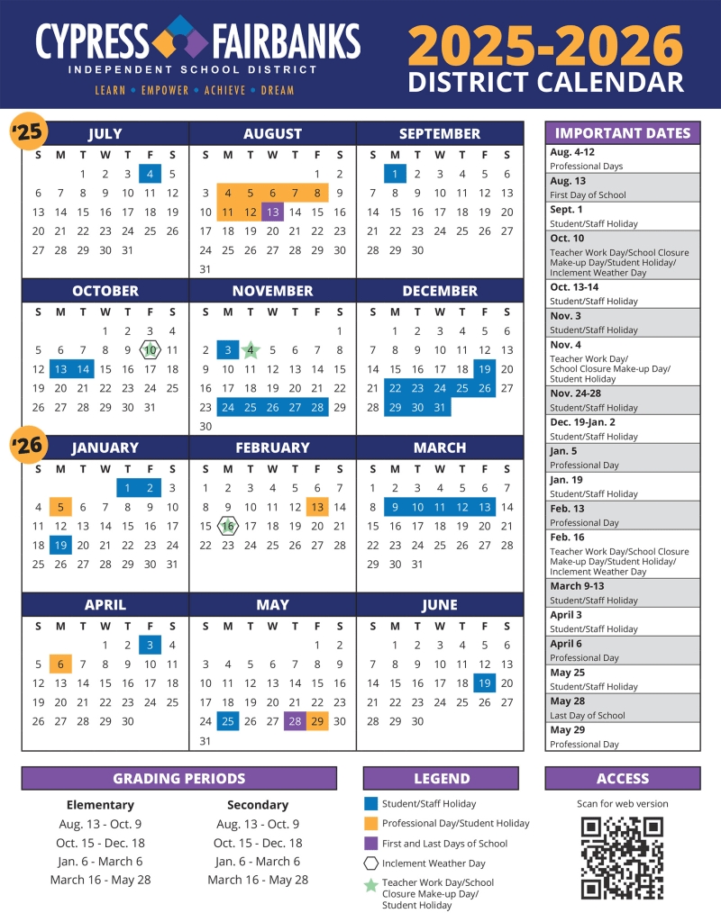 Board Approves 2025 2026 Instructional Calendar CFISD News Post 
