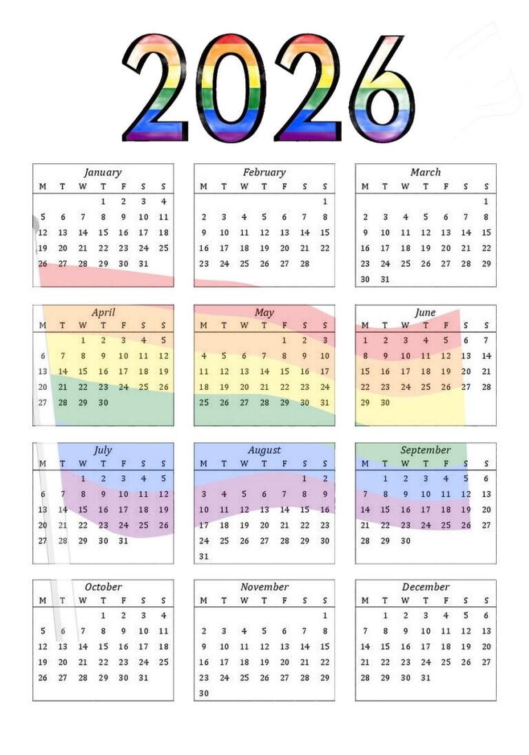 Calendar 2026 Pride Free Photo On Pixabay