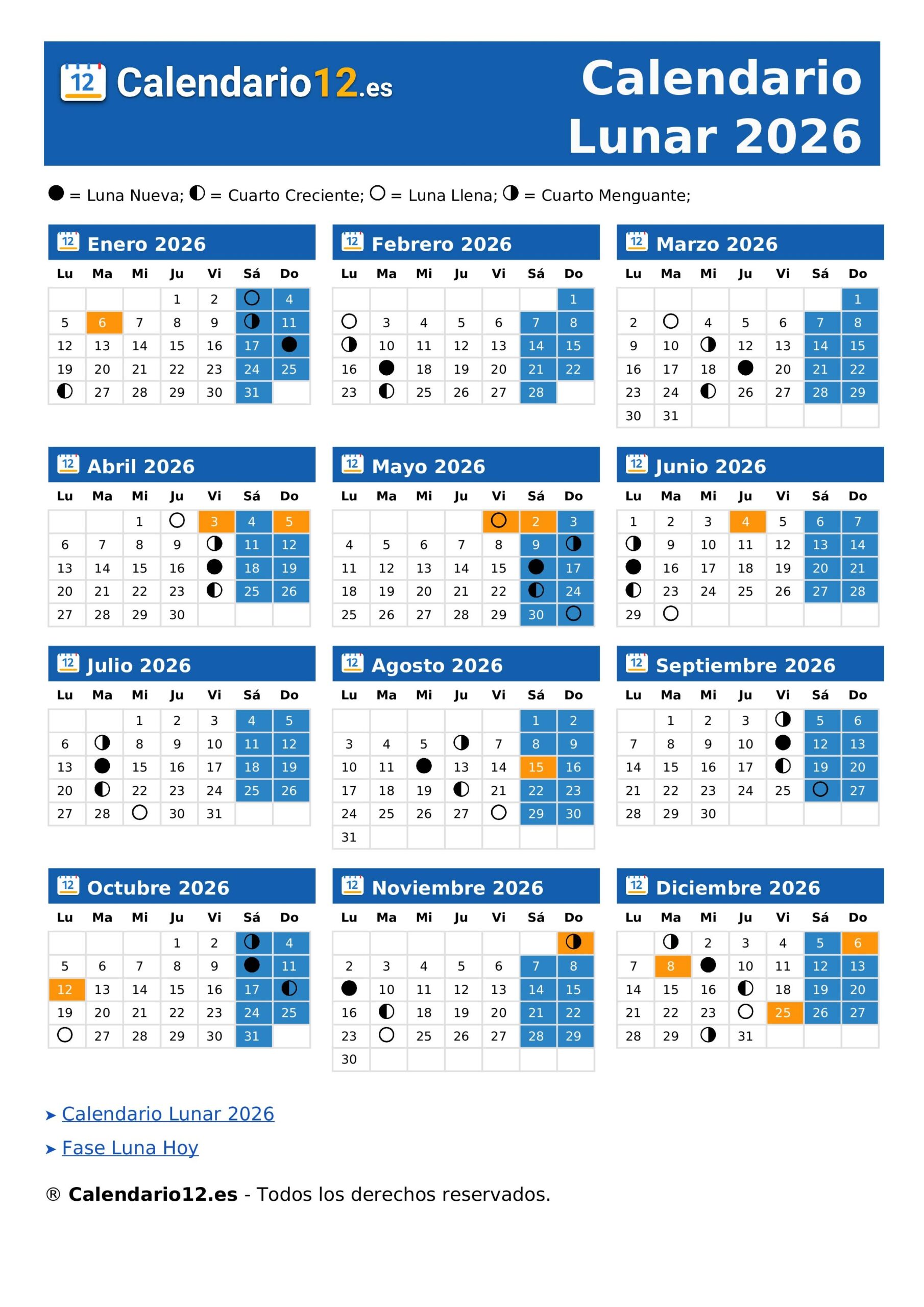 Luna Llena Mayo 2026 Calendar