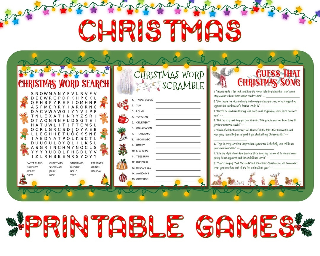 Free Printable Christmas Games Pdf