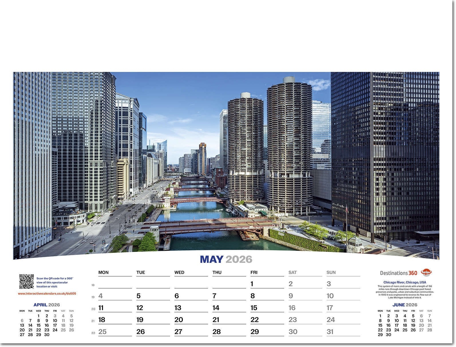 Destinations360 Business Calendar 2026 Rose Calendars