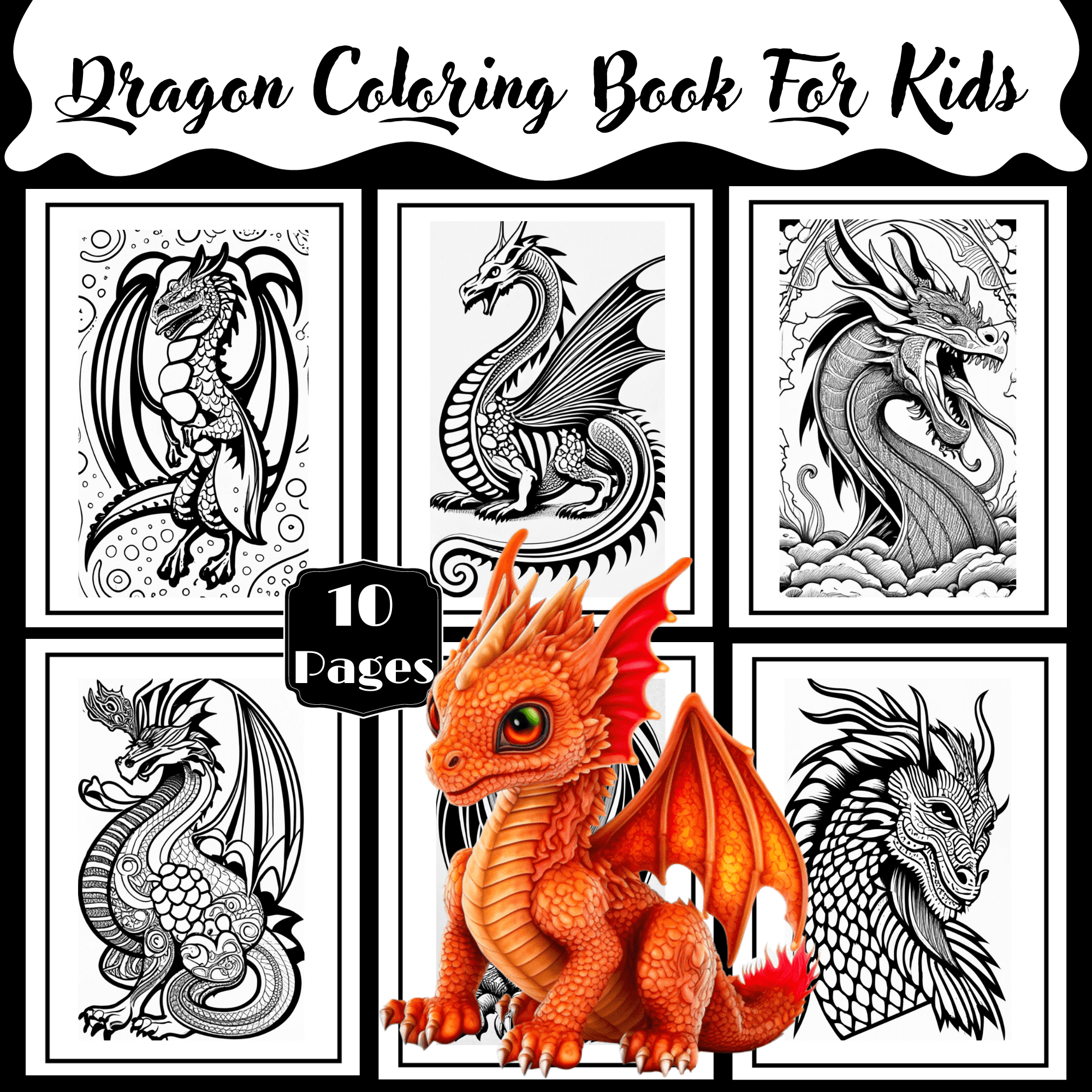 Free Dragon Printable Coloring Pages