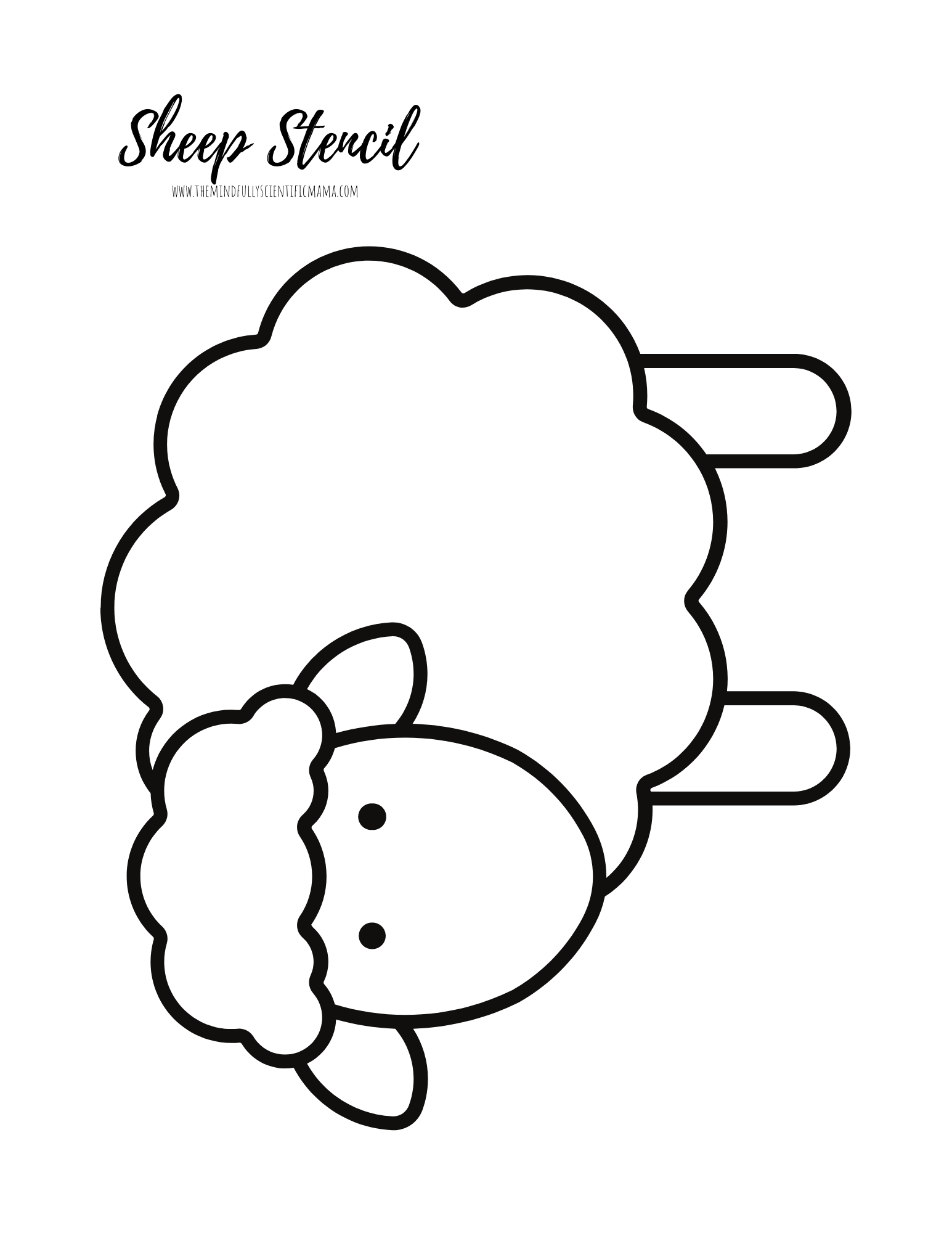 Free Printable Sheep Template