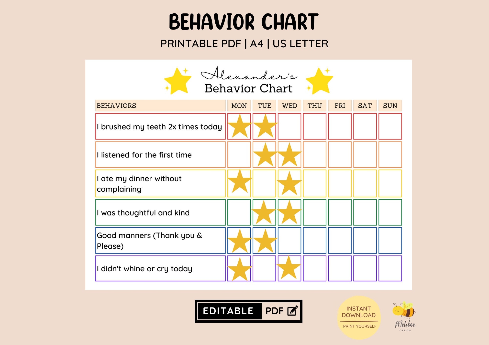 Free Printable Charts For Behavior