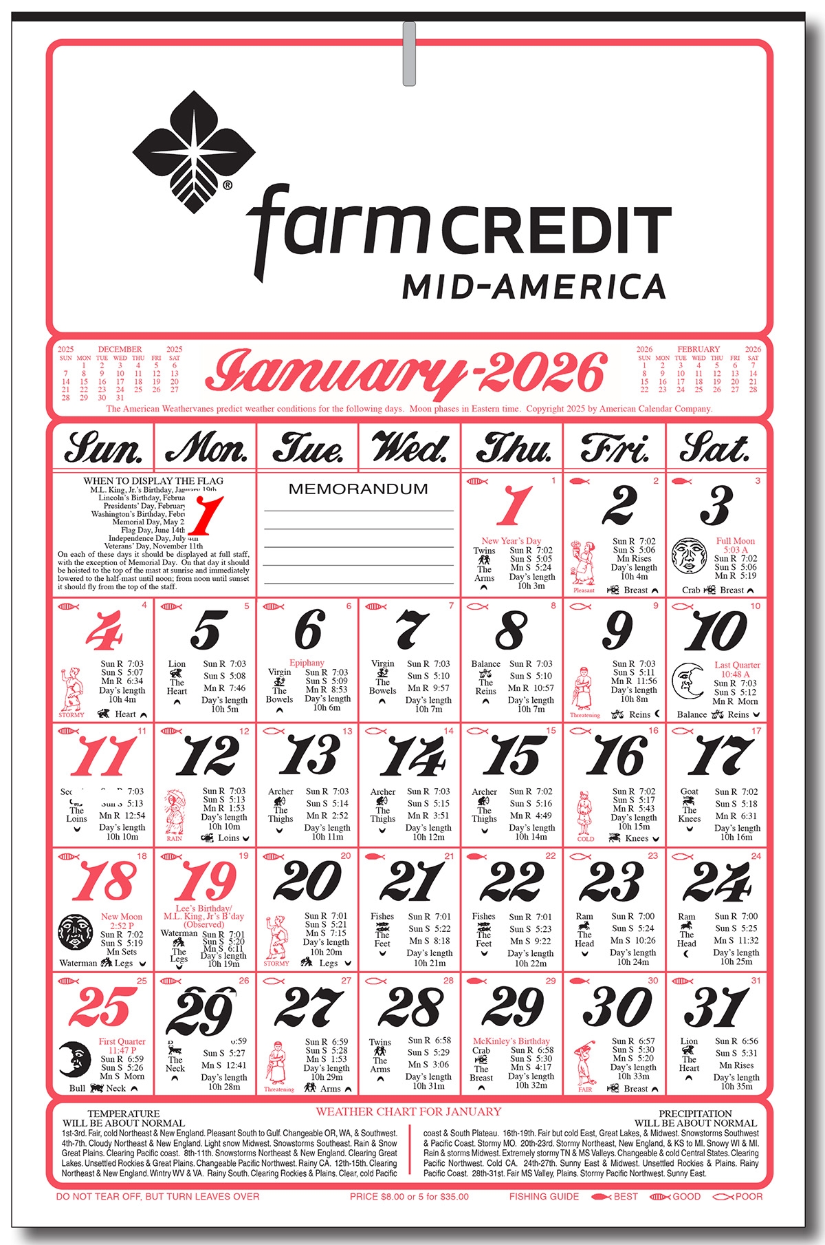 Farmers Almanac Calendar With Fishing Guide U0026 Signs For Planting