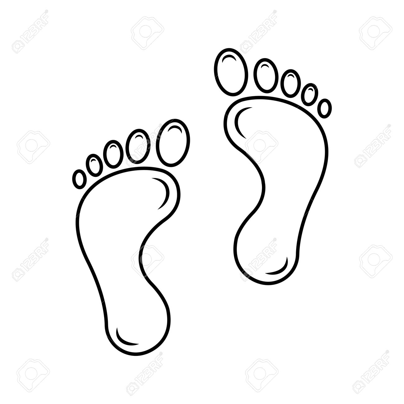 Footprints Icon Vector Illustration Symbol Template Design Royalty Free SVG Cliparts Vectors And Stock Illustration Image 204534654 