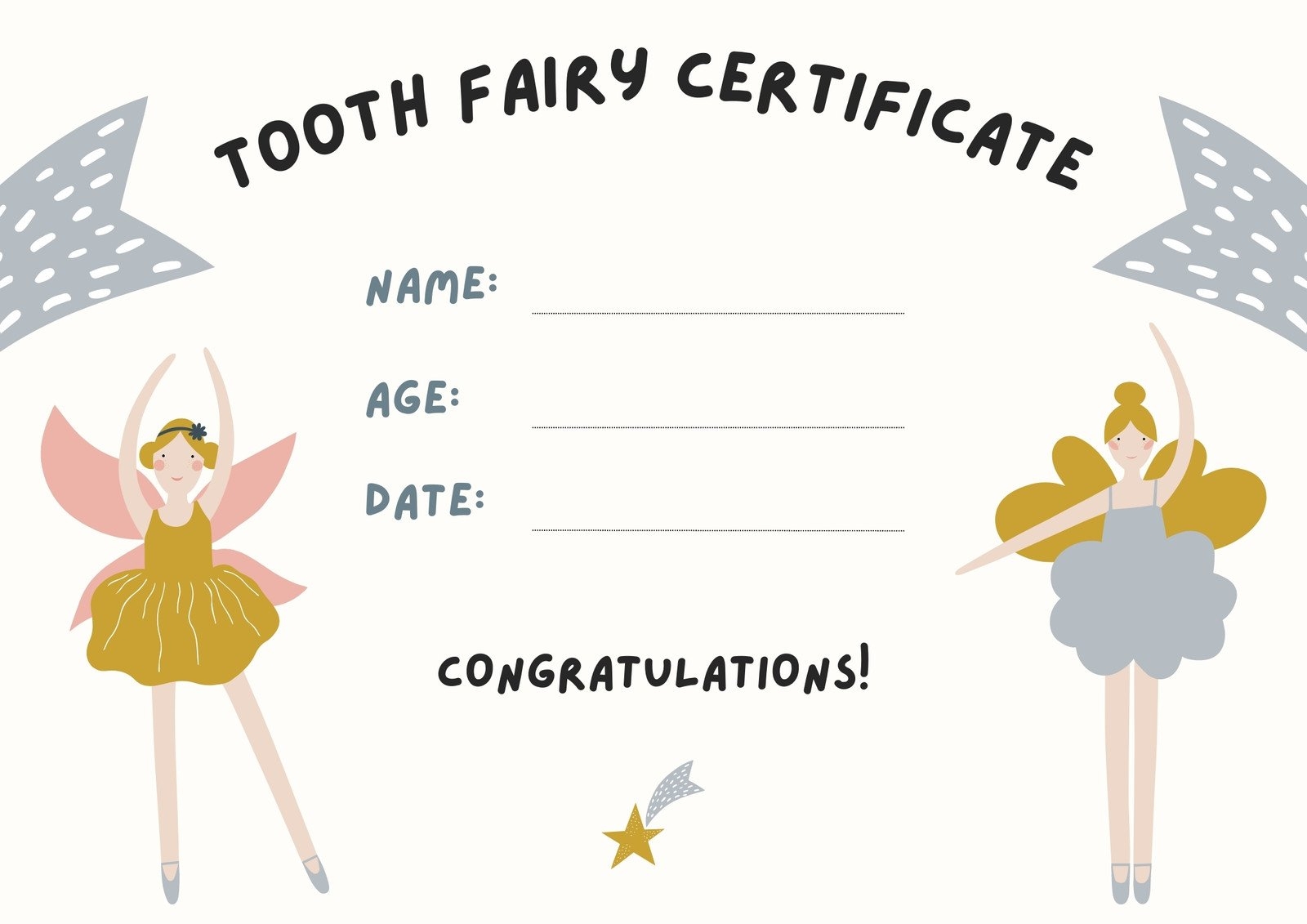 Free Tooth Fairy Printable