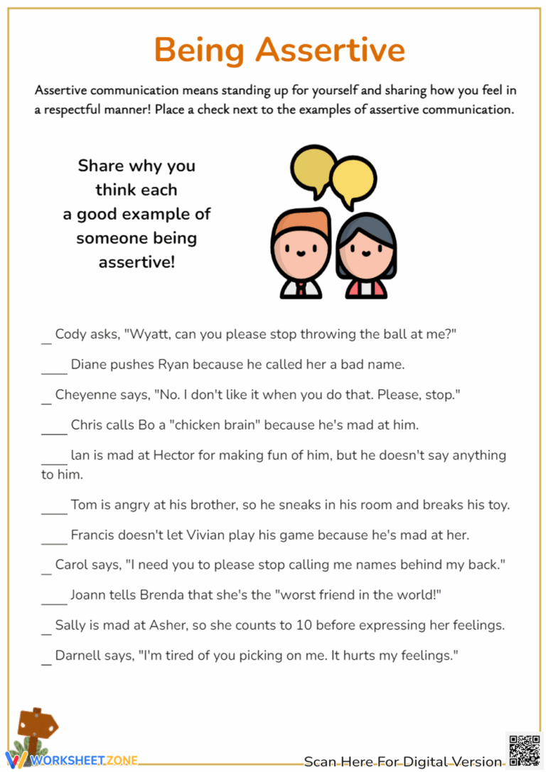 Free Interactive U0026 Printable Communication Skills Worksheets 