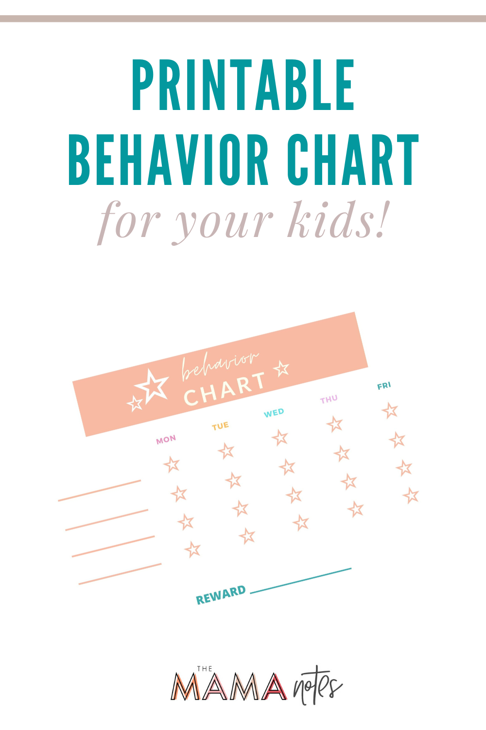 Free Printable Behavior Chart The Mama Notes
