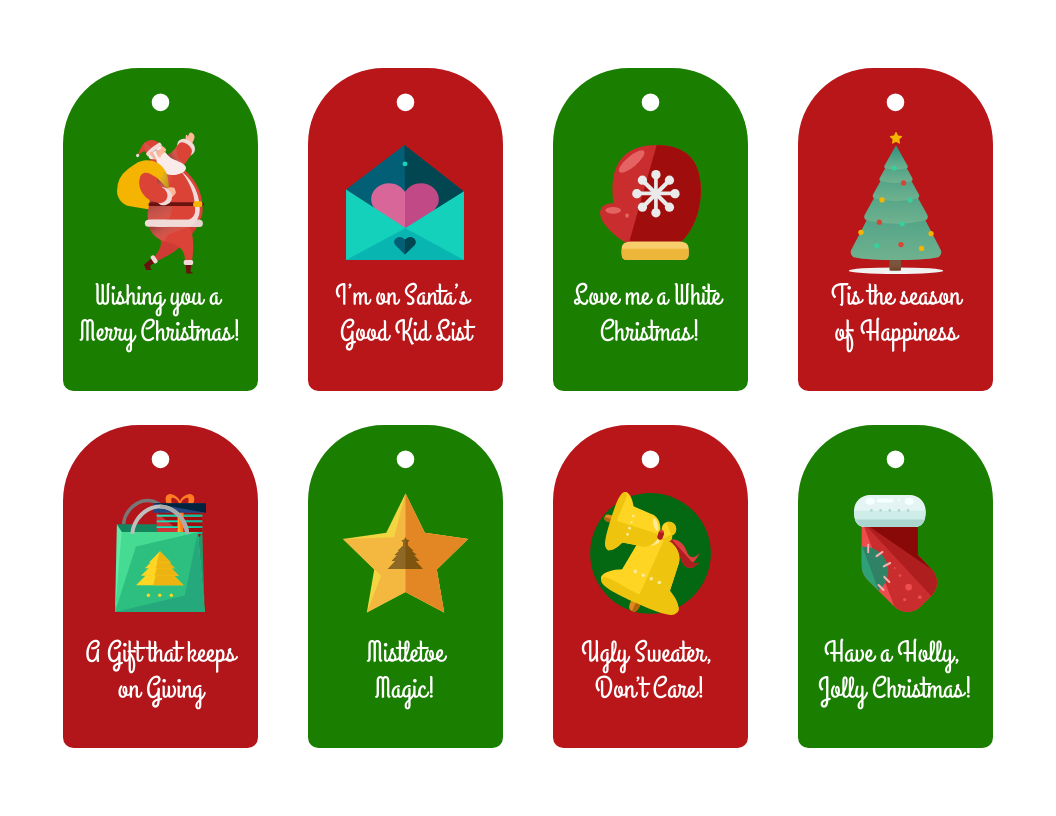 Free Printable Christmas Tags Templates
