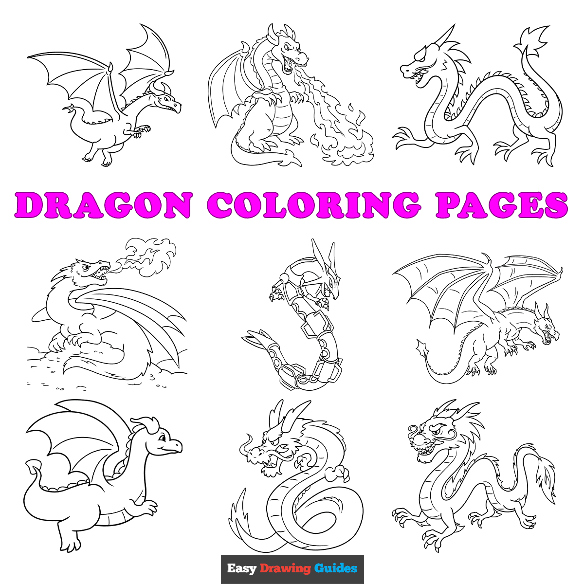 Free Printable Coloring Pages Of Dragons