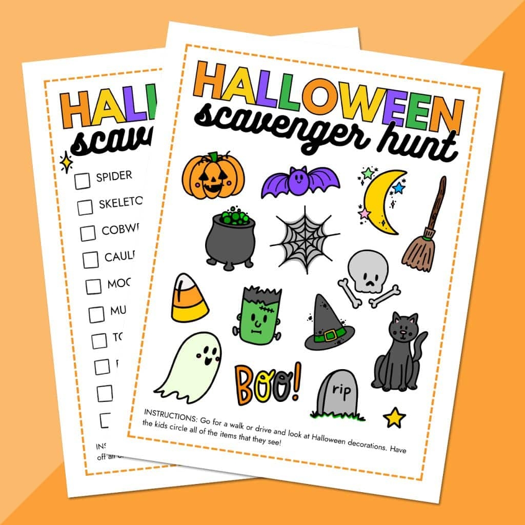 Free Printable Halloween Scavenger Hunt For All Ages Pineapple 