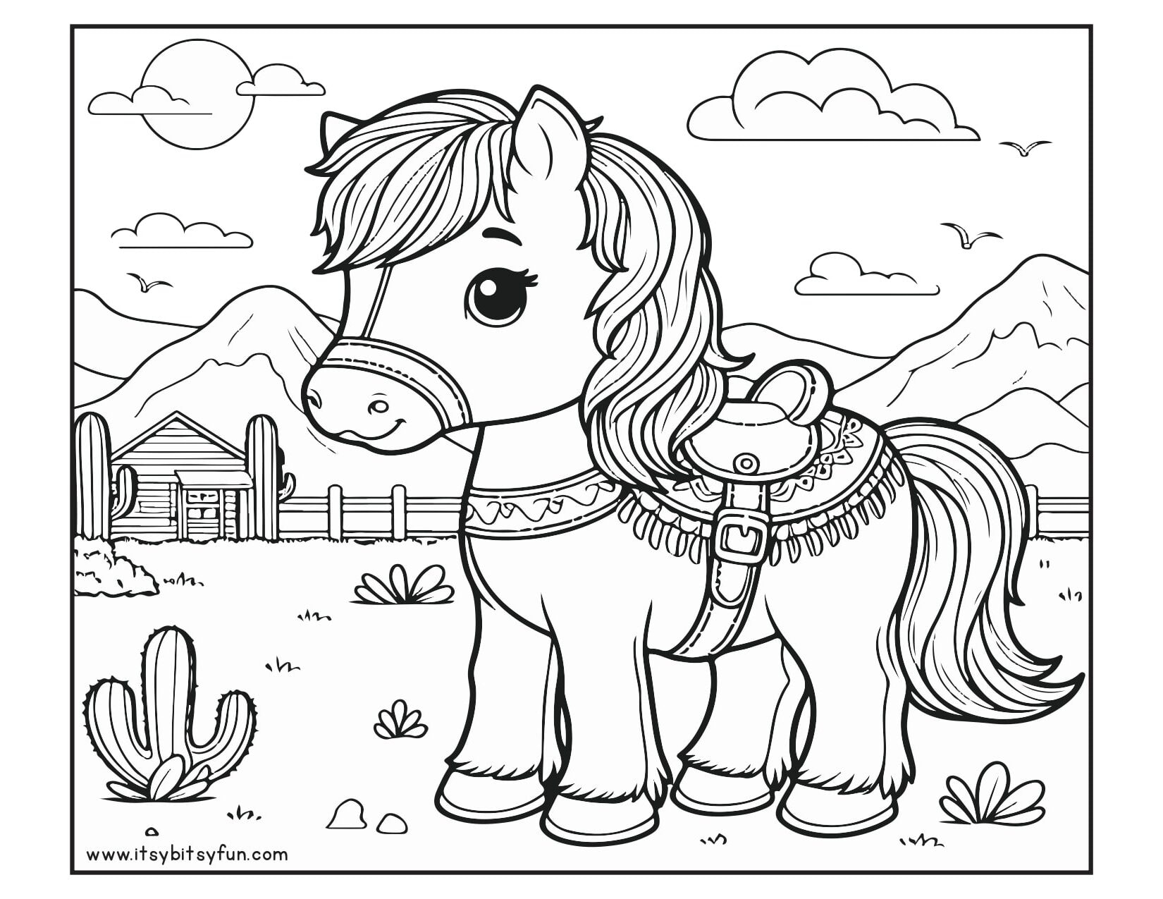 Coloring Pages Horses Free Printable