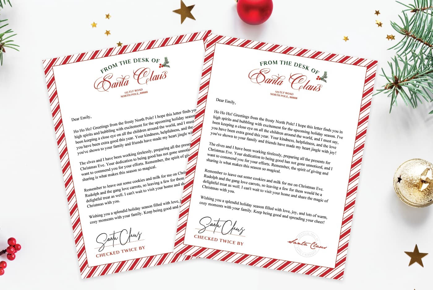 Free Letter From Santa Printable Template