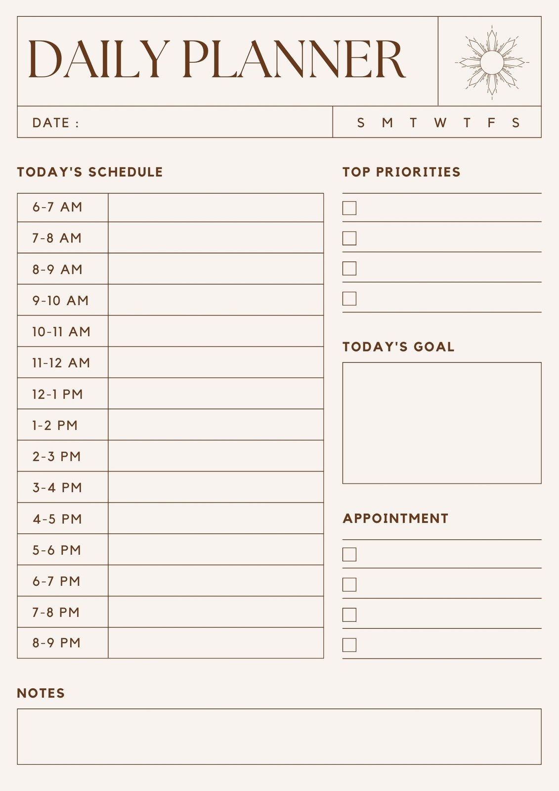 Free Printable Planner Pages