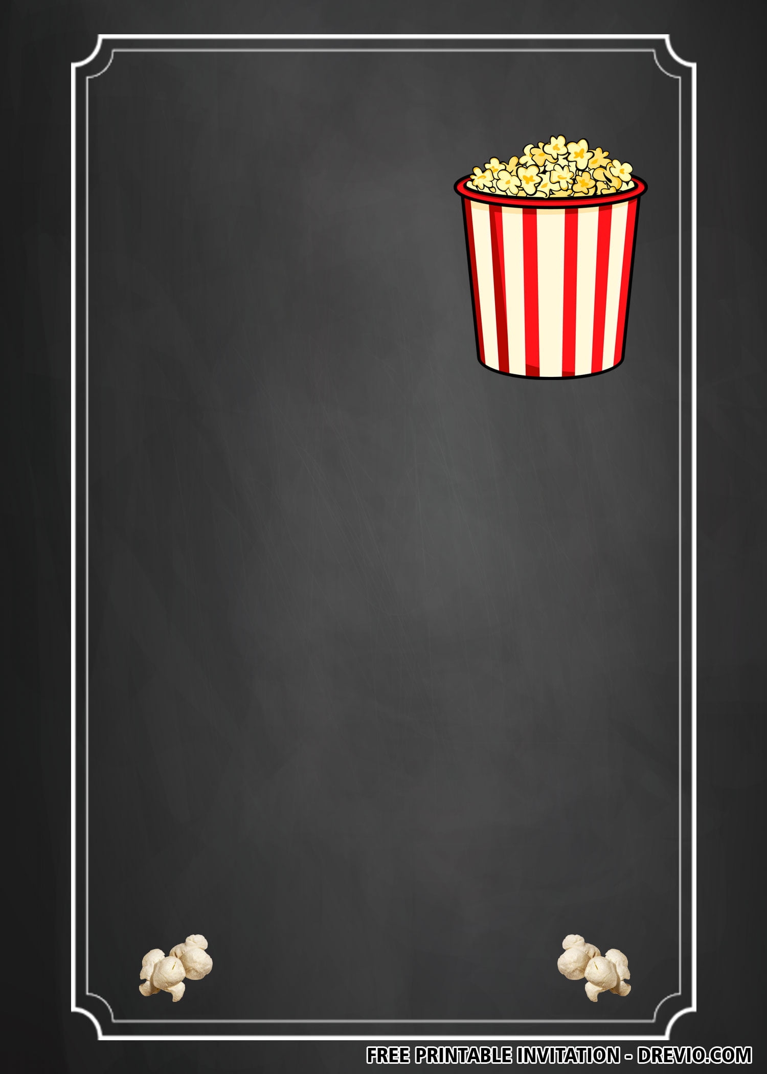 Popcorn Template Printable Free