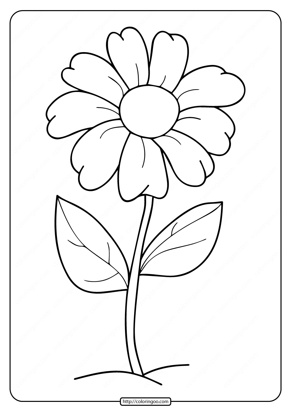 Free Printable Flower Pictures To Color