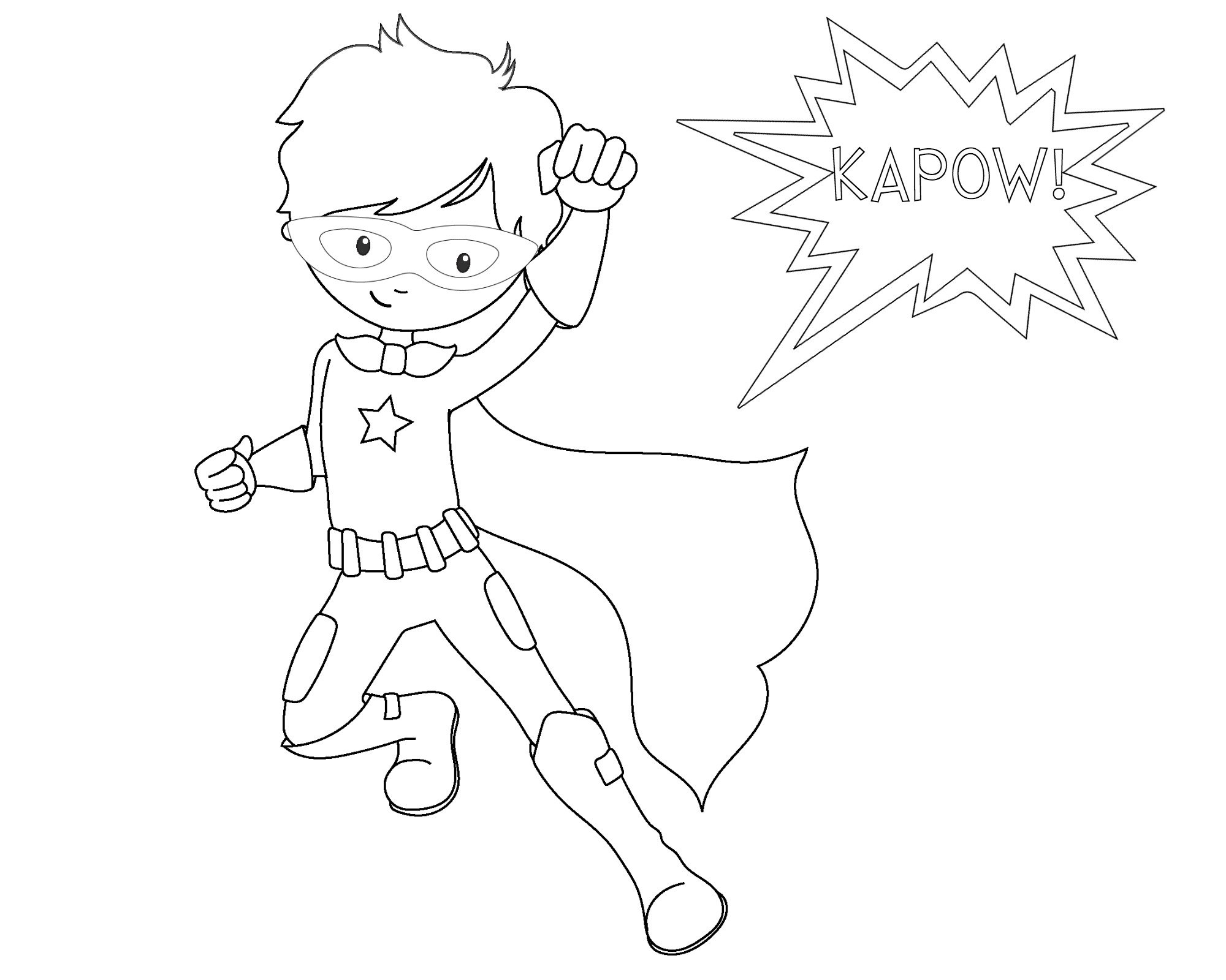 Free Superhero Coloring Pages Printable