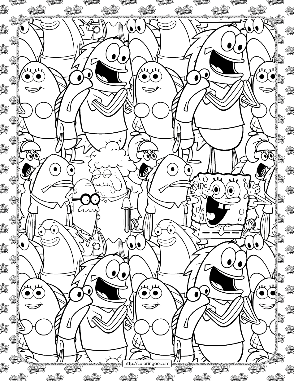 Spongebob Coloring Pages Printable Free