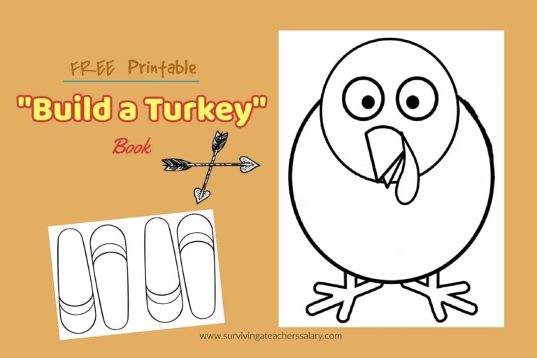FREE Thanksgiving Printable Build A Turkey Book Craft For Classrooms