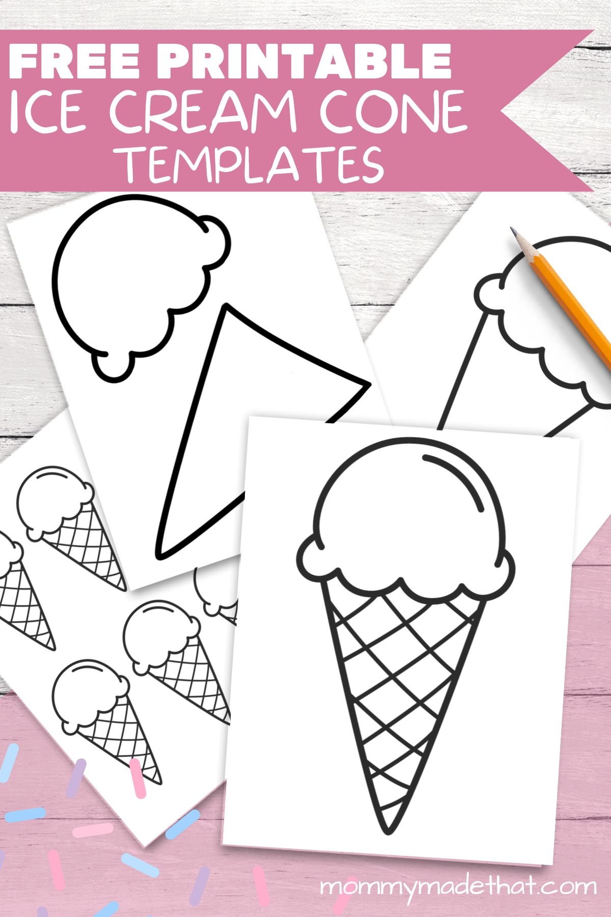 Fun Ice Cream Cone Templates For Crafts U0026 Coloring Worksheets Library