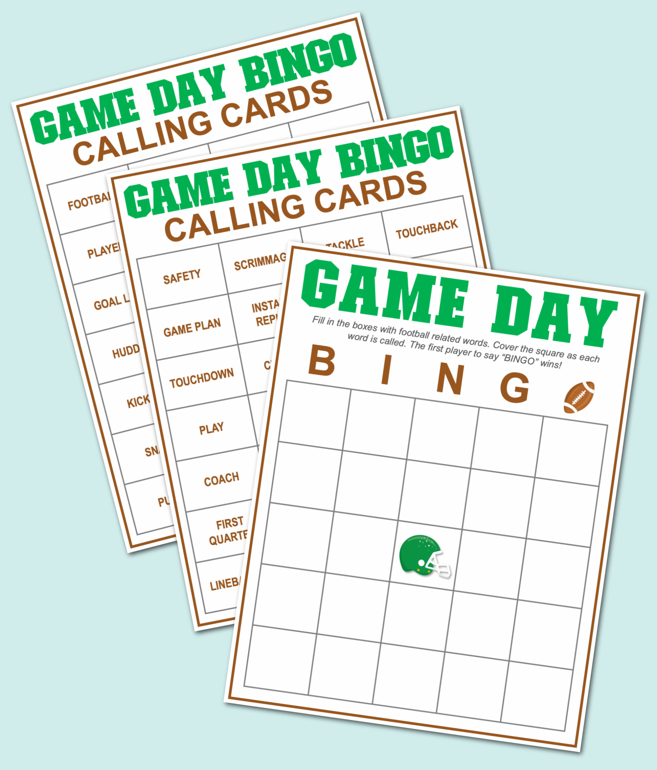 Game Day Bingo And Football Tic Tac Toe Free Printables Kara Creates