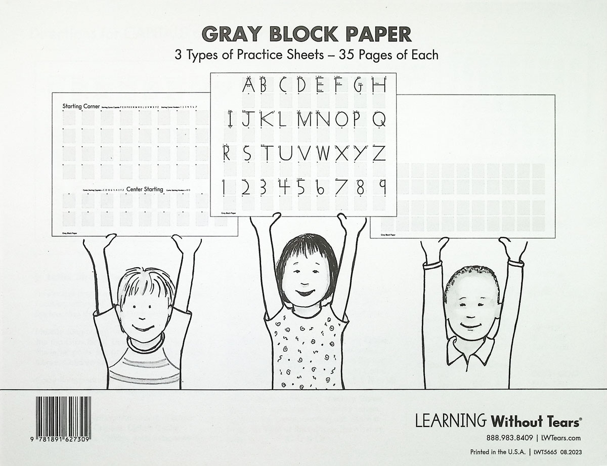 Handwriting Without Tears Block Paper 8 1 2 X 11 Inches Set Of 104 Sheets Gray