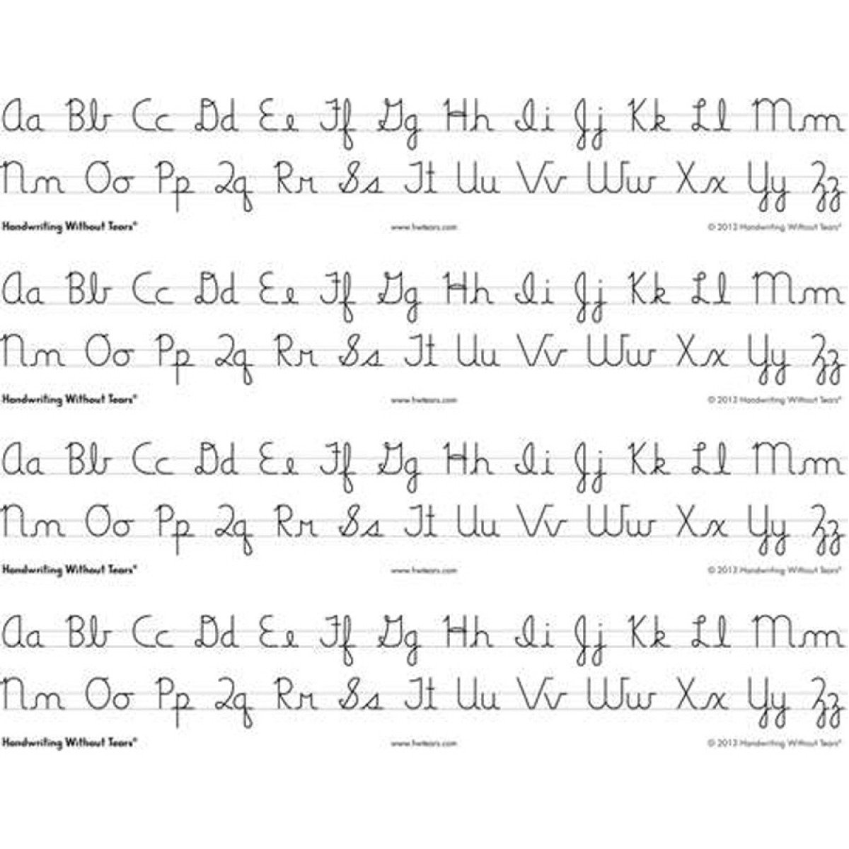 Handwriting Without Tears Print Alphabet Desk Strips 4 Strips Per She