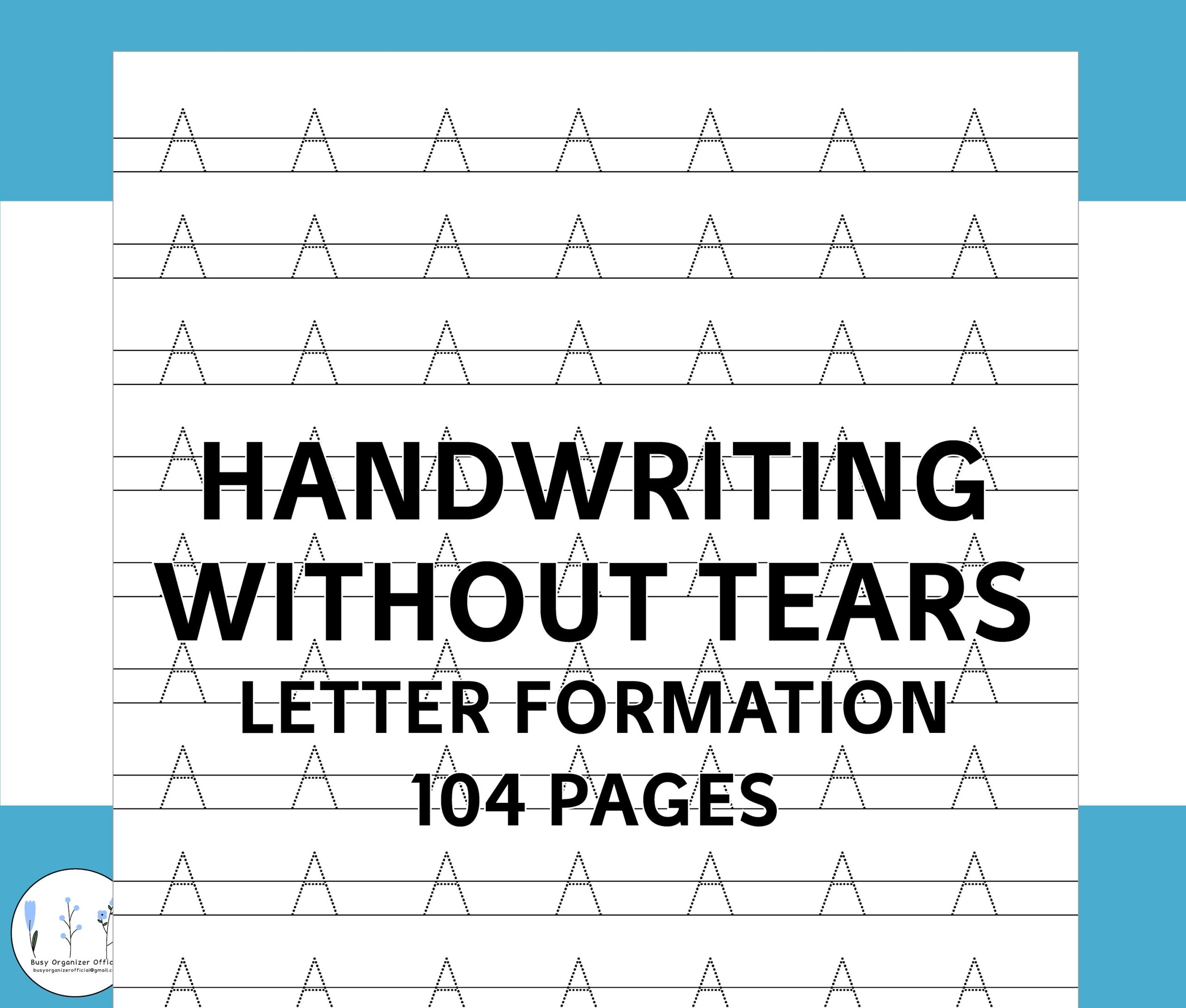 Handwriting Without Tears Style NUMBER Formation Practice 